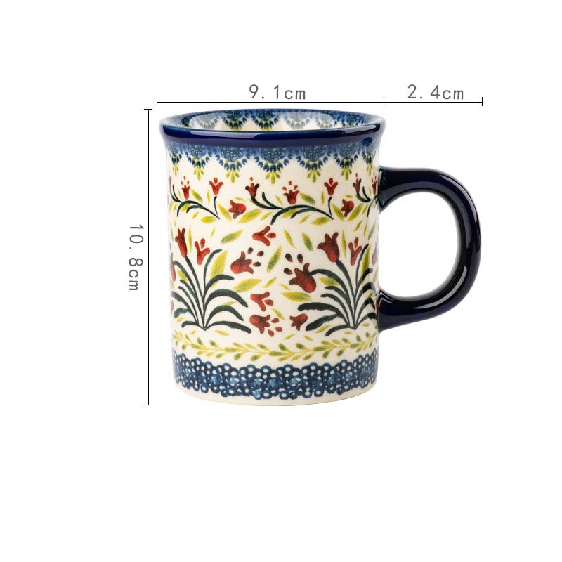 Vintage floral ceramic mug, Exotic Daisy pattern