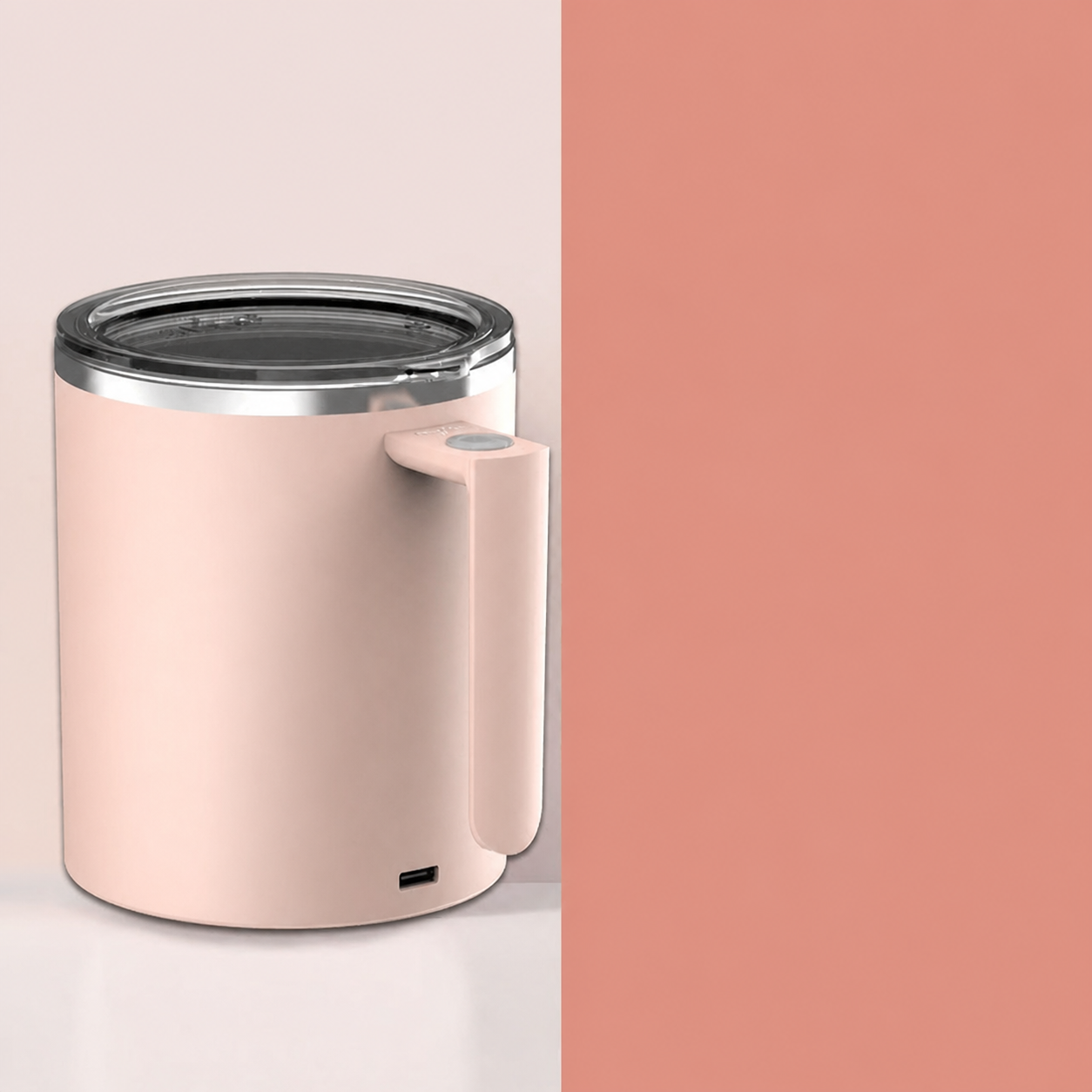 Pink automatic mixing cup, 360 ml