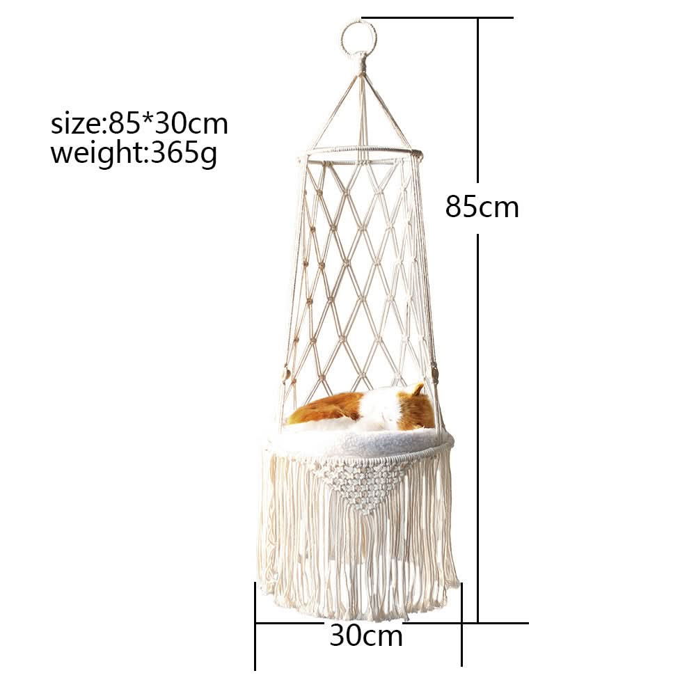 Macrame Hanging Pet Bed / Cat Hammock