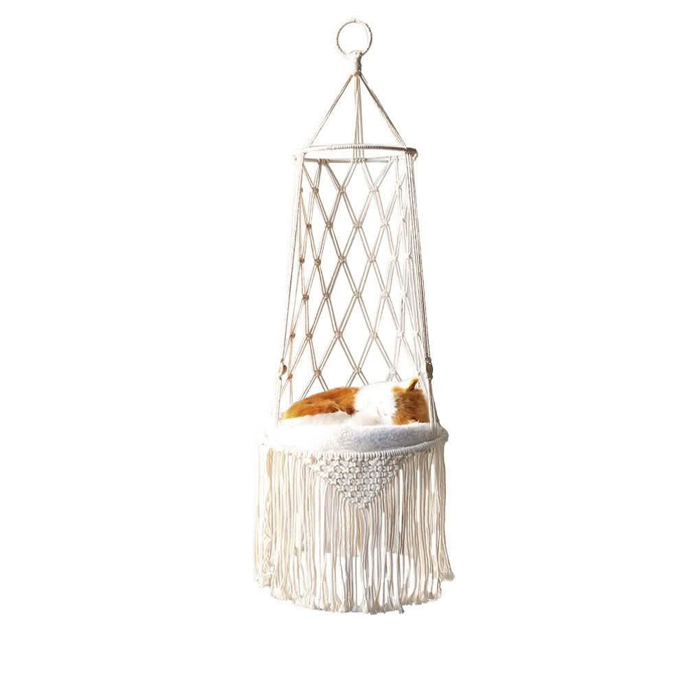 Macrame Hanging Pet Bed / Cat Hammock