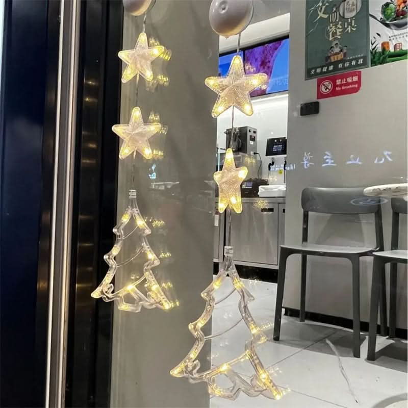 3-Pack LED Star Christmas Window Hanging Lights