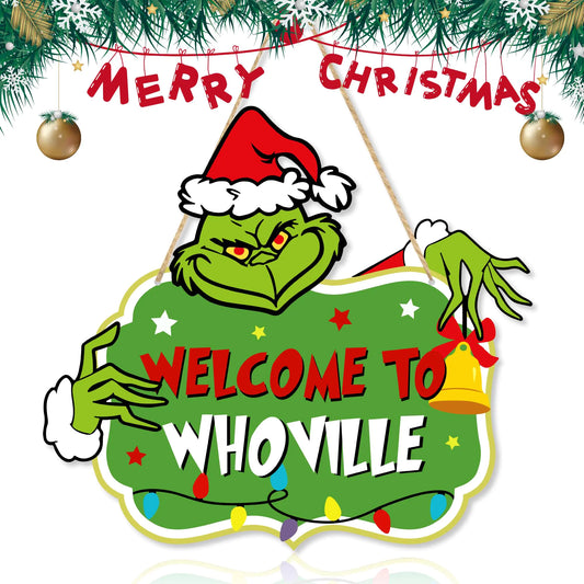 Whoville Welcome Christmas Door Sign